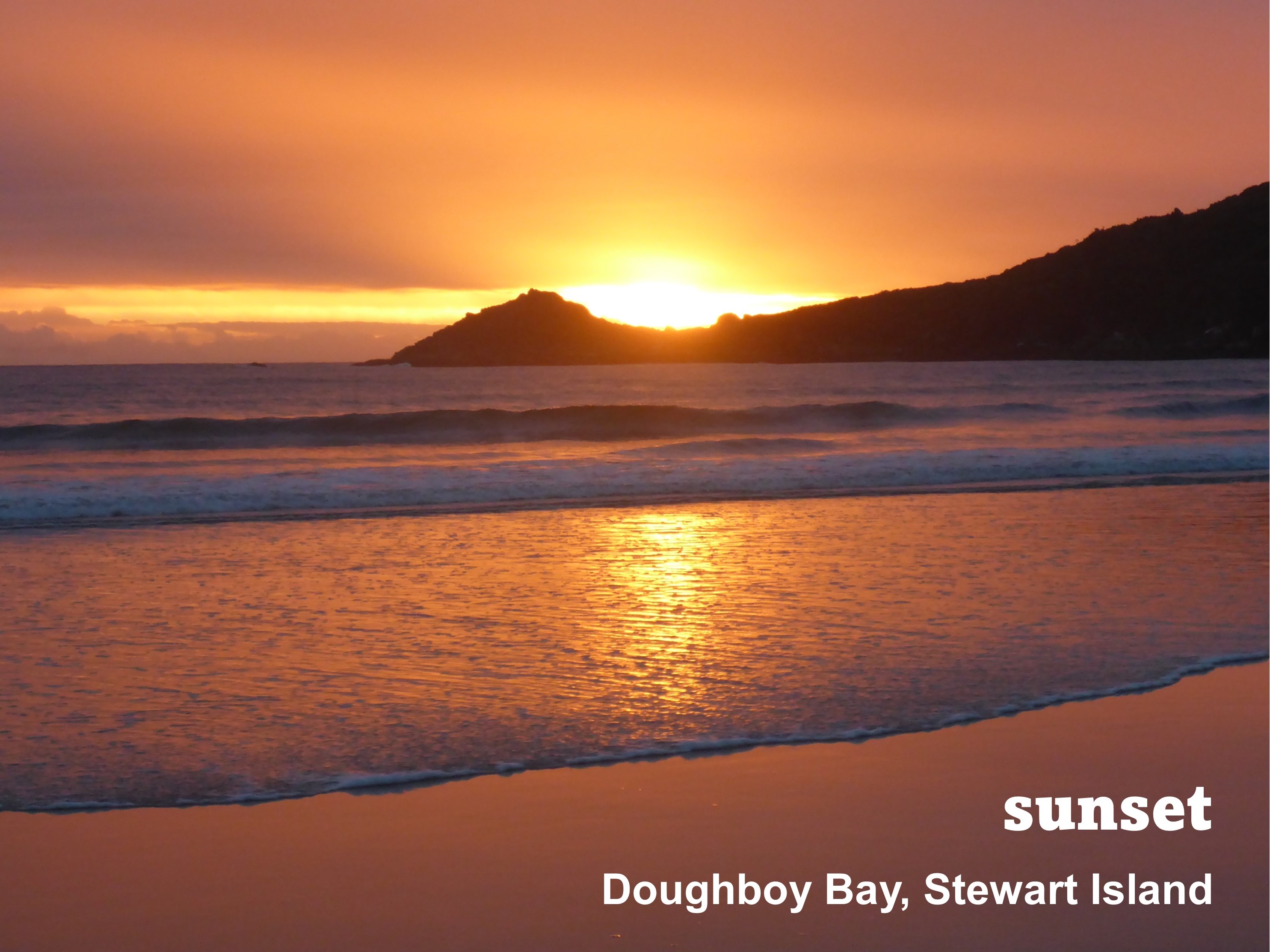 Sunset, Doughboy Bay, Stewart Island